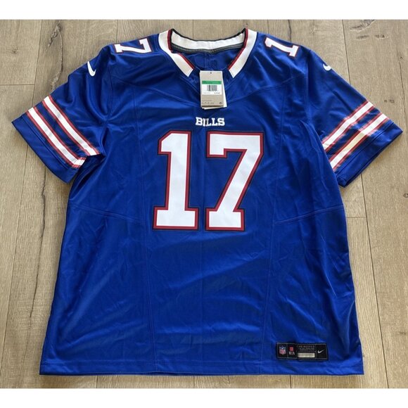 Men’s NFL Nike Vapor Limited #17 Josh Allen Buffalo Bills Jersey Blue Size XL - Picture 1 of 6